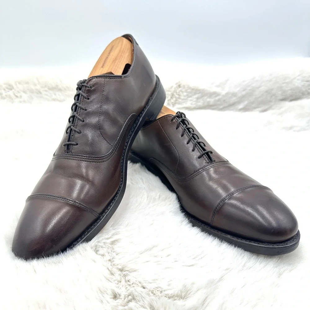 NWOT Allen Edmonds Park Avenue‎ Cap-toe dress shoe Brown oxfords 10.5 B